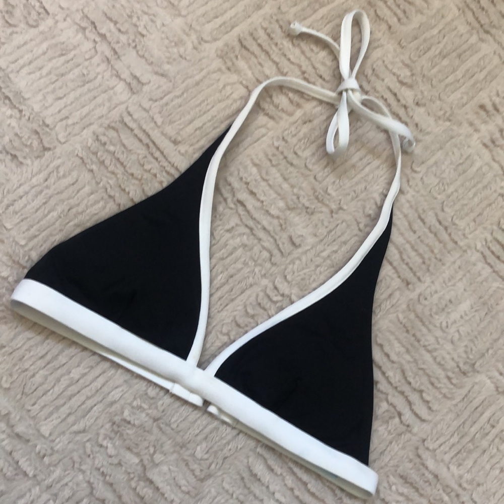 By the Beach black & white bikini top Size Large